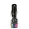 Emily-350 - Black Patent Rainbow Hologram with Hearts  