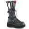 Emily-355 - Black Vegan Leather  