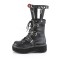 Emily-355 - Black Vegan Leather  