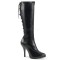 Eve-208 - Black Stretch Faux Leather  