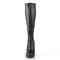 Eve-208 - Black Stretch Faux Leather  