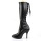 Eve-208 - Black Stretch Faux Leather  