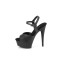 Excite-609 - Black Faux Leather Matte