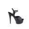 Excite-609 - Black Faux Leather Matte