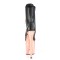 Flamingo-1020 - Black Faux Leather Rose Gold Chrome  