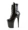 Flamingo-1020BLG - Black Patent Blue Glitter