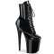 Flamingo-1020BLG - Black Patent Blue Glitter