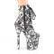 Flamingo-1020DP - White Black Fabric  