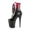 Flamingo-1020OMB - Pink Burgundy Glittered Pat Black  