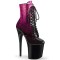 Flamingo-1020OMB - Pink Burgundy Glittered Pat Black  