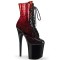 Flamingo-1020OMB - Red Burgundy Glittered Pat Black  