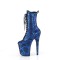 Flamingo-1040SPF - Blue Metallic Snake Print Fabric M