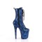 Flamingo-1040SPF - Blue Metallic Snake Print Fabric M
