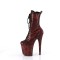 Flamingo-1040SPF - Red Metallic Snake Print Fabric M