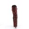 Flamingo-1040SPF - Red Metallic Snake Print Fabric M