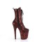Flamingo-1040SPF - Red Metallic Snake Print Fabric M