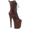 Flamingo-1040SPF - Red Metallic Snake Print Fabric M