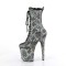 Flamingo-1040SPF - Silver Metallic Hologram Snake Print Fabric