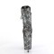 Flamingo-1040SPF - Silver Metallic Hologram Snake Print Fabric