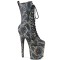 Flamingo-1040SPF - Silver Metallic Hologram Snake Print Fabric