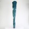 Flamingo-3020GP - Teal Glitter Patent