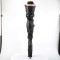 Flamingo-3028 - Black Stretch Faux Leather Matte  