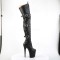 Flamingo-3028 - Black Stretch Faux Leather Matte  