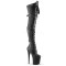 Flamingo-3028 - Black Stretch Faux Leather Matte  