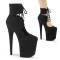 Flamingo-800-22 - Black Faux Suede