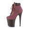 Flamingo-800TL-02 - Burgundy Nubuck Faux Leather Dark Brown Ma  