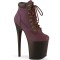 Flamingo-800TL-02 - Burgundy Nubuck Faux Leather Dark Brown Ma  