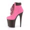 Flamingo-800TL-02 - Pink Nubuck Faux Leather Dark Brown Mat  