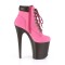 Flamingo-800TL-02 - Pink Nubuck Faux Leather Dark Brown Mat  