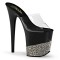 FLAMINGO-801-3 - Clear Black Pewter Rhinestones