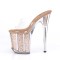 Flamingo-801G - Clear Rose Gold Glitter  