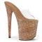 Flamingo-801LG - Clear Rose Gold Multi Glitter  