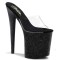 Flamingo-801Sdg - Clear/Black Glitter