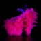 Flamingo-808F - Clear Neon Pink Marabou Feather  