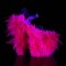 Flamingo-808F - Clear Neon Pink Marabou Feather  