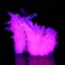 Flamingo-808F - Clear Neon Pink Marabou Feather  