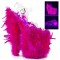 Flamingo-808F - Clear Neon Pink Marabou Feather  