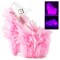 Flamingo-808F - Clear Neon Pink Marabou Feather  
