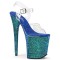 FLAMINGO-808LG - Clear Blue Holo Glitter