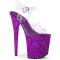 Flamingo-808LG - Clear Purple Holo Glitter