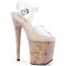 Flamingo-808MB - Clear Blush Gold Marble