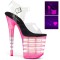 Flamingo-808UVLN - Clear Neon Bubble Gum Pink Glitter  