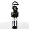 FLAMINGO-809 - Black Patent Silver Chrome
