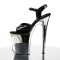 FLAMINGO-809 - Black Patent Silver Chrome