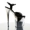 FLAMINGO-809 - Black Patent Silver Chrome