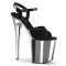 FLAMINGO-809 - Black Patent Silver Chrome